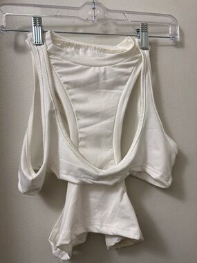 Women’s White Seamless Racerback Bralette